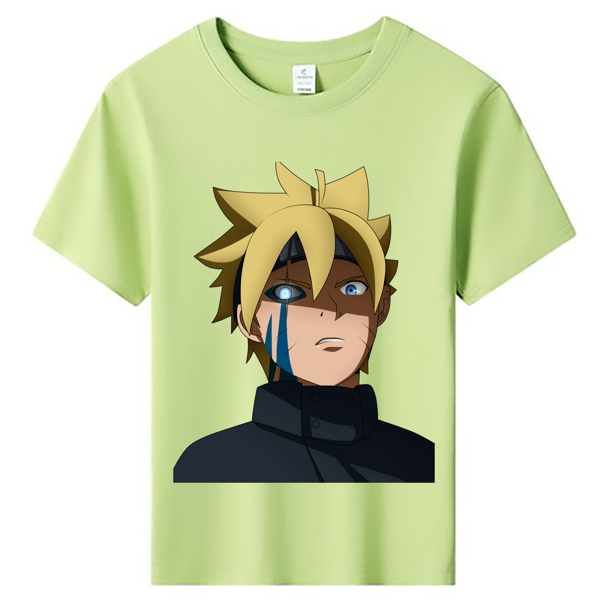 （画像用） NARUTO -ナルト- うずまき ボルト Uzumaki Boruto 綿100％キッズTシャツ（フロントプリント）